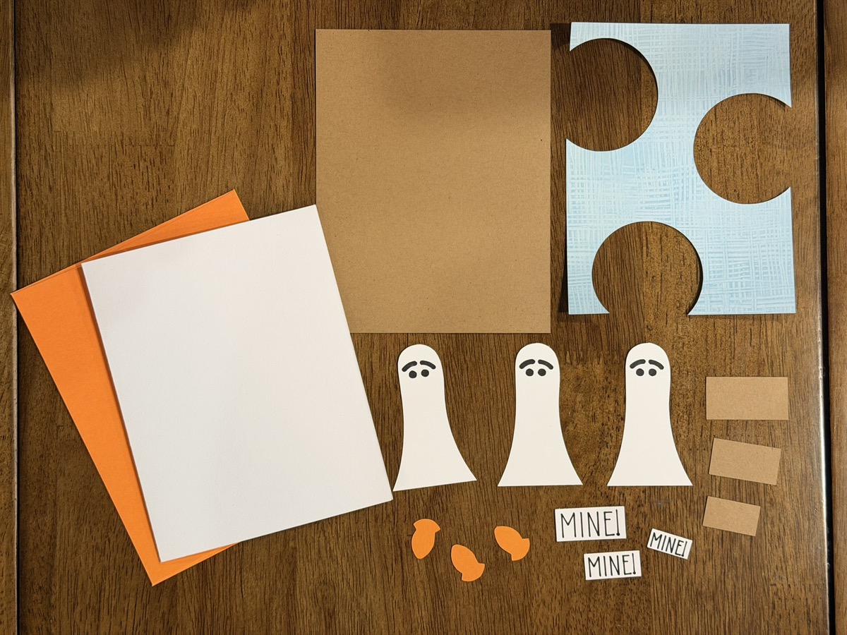 Seagull MINE card kit pieces laid out before assembly.